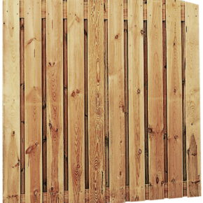 Schutting tuinscherm toog 19 planks 180x180cm RVS