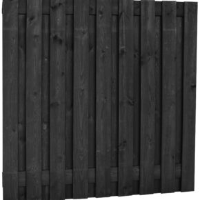 Tuinscherm grenen zwart 180x180cm