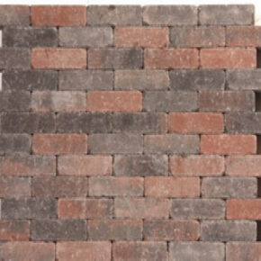 Waalformaat sierbestrating roodzwart strak, 20x5x6cm, per m2