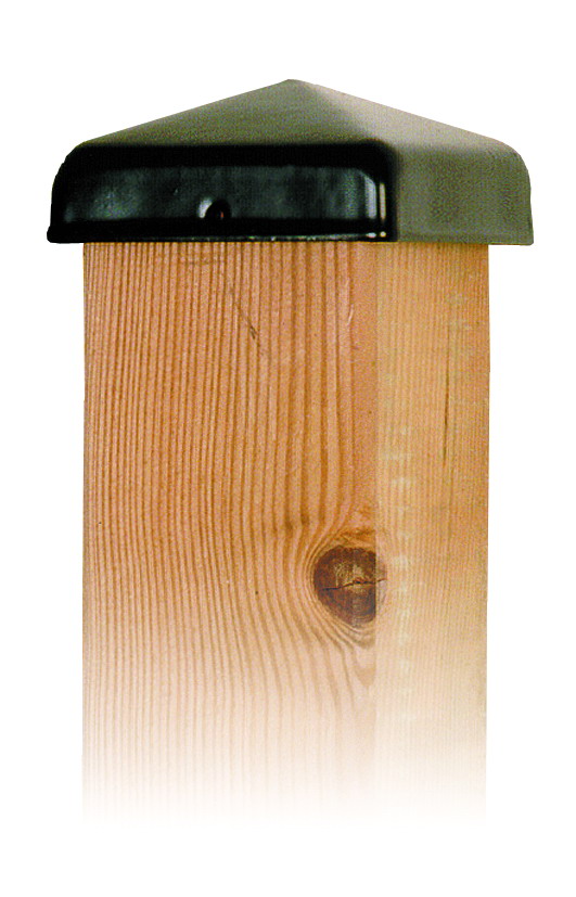 Paalornament voor tuinpaal zwart 71mm