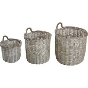 Mand Willow rond Set van 3