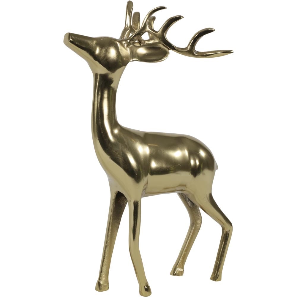 Figuur staand Hert goud 28x13x41cm