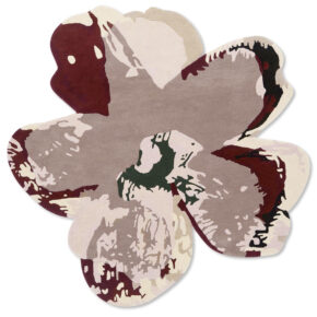 Ted Baker - Shaped Magnolia Burgundy 162303 - 150x150 cm Vloerkleed