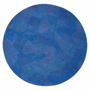 Louis de Poortere - Coral Meditation 9225 Blue Lagoon Rond - 240 rond Vloerkleed