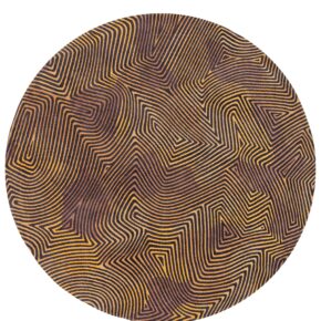 Louis de Poortere - Coral Meditation 9227 Black Gold Rond - 240 rond Vloerkleed