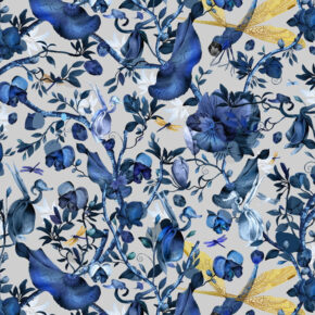 Moooi Carpets - Biophilla Blue Grey - 350 rond Vloerkleed