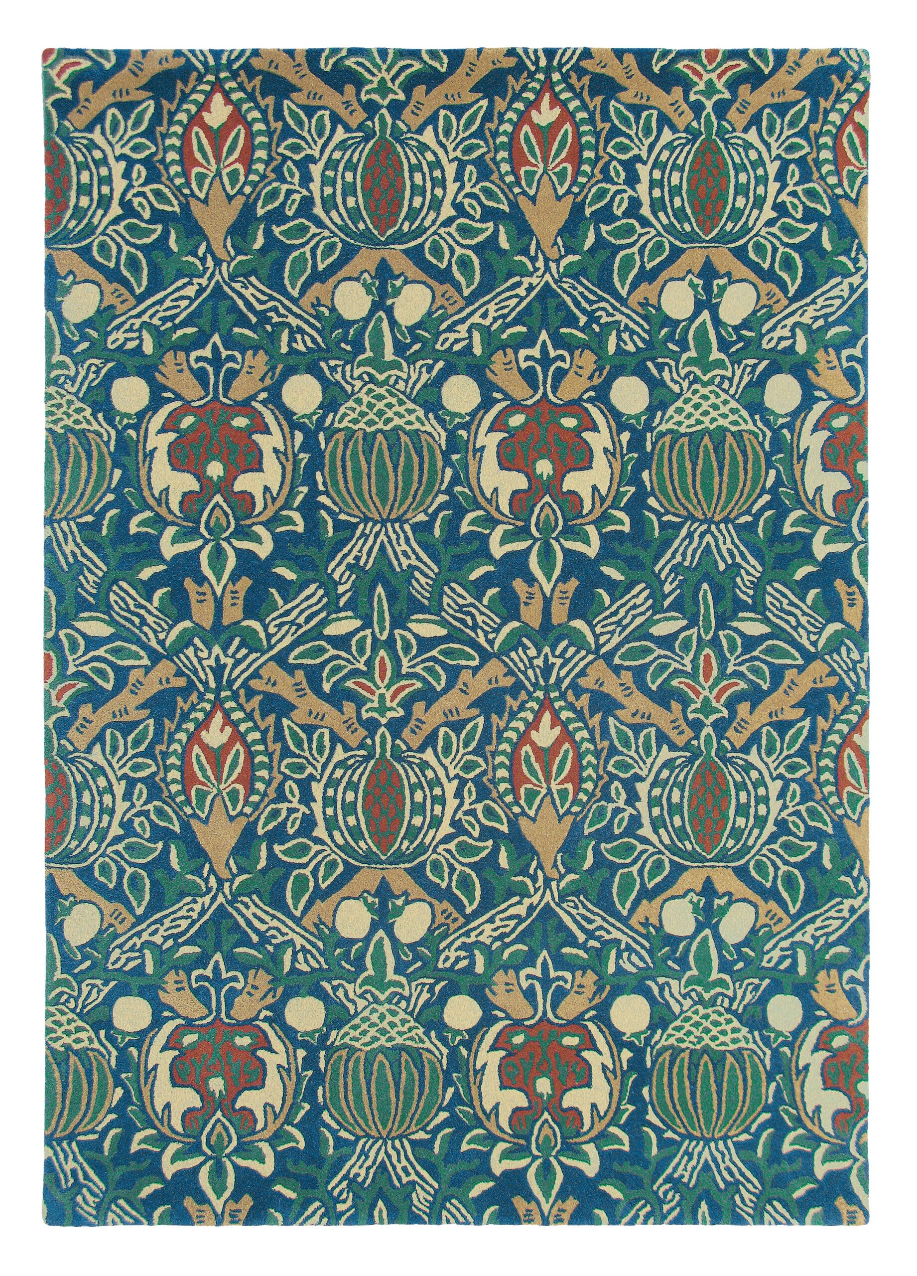 Morris & Co - Granada indigo/red 27608 - 250x350 cm Vloerkleed