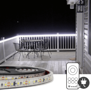 3 meter Koud Wit led strip voor buiten complete set