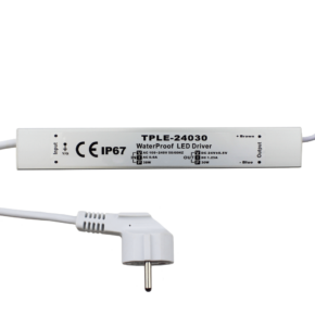 30 Watt - 24V / 1.25A waterdichte adapter voor led strips