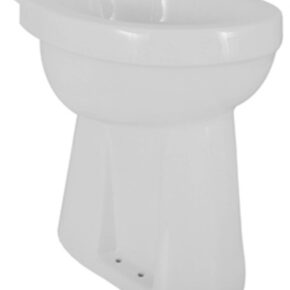 Saqu Ecoline verhoofd staand toilet met vlakspoel en verticale afvoer 45,5cm Wit