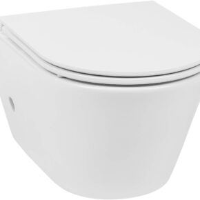 Saqu Wash 2.0 randloos hangtoilet met warm/koud water bidetkraan 35,5x53cm Wit