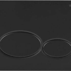 Saqu Flat Round bedieningspaneel t.b.v. Geberit UP320 Mat Zwart