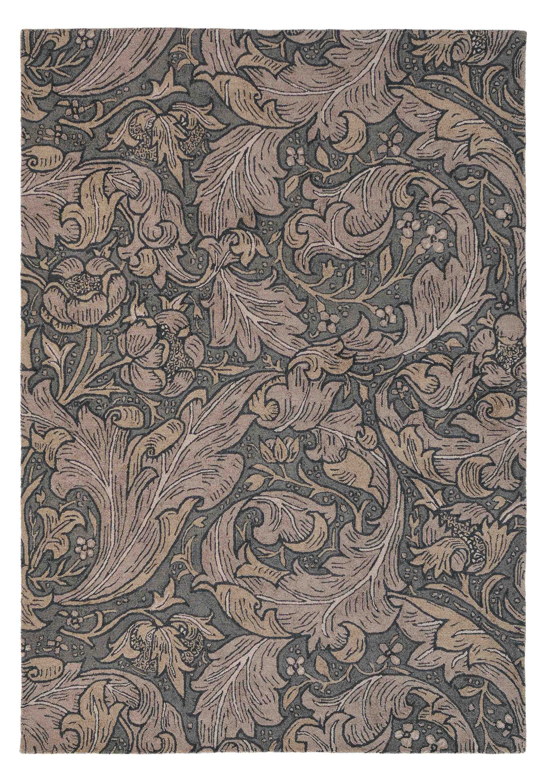 Morris & Co - Bachelors Button charcoal 28205 - 250x350 cm Vloerkleed