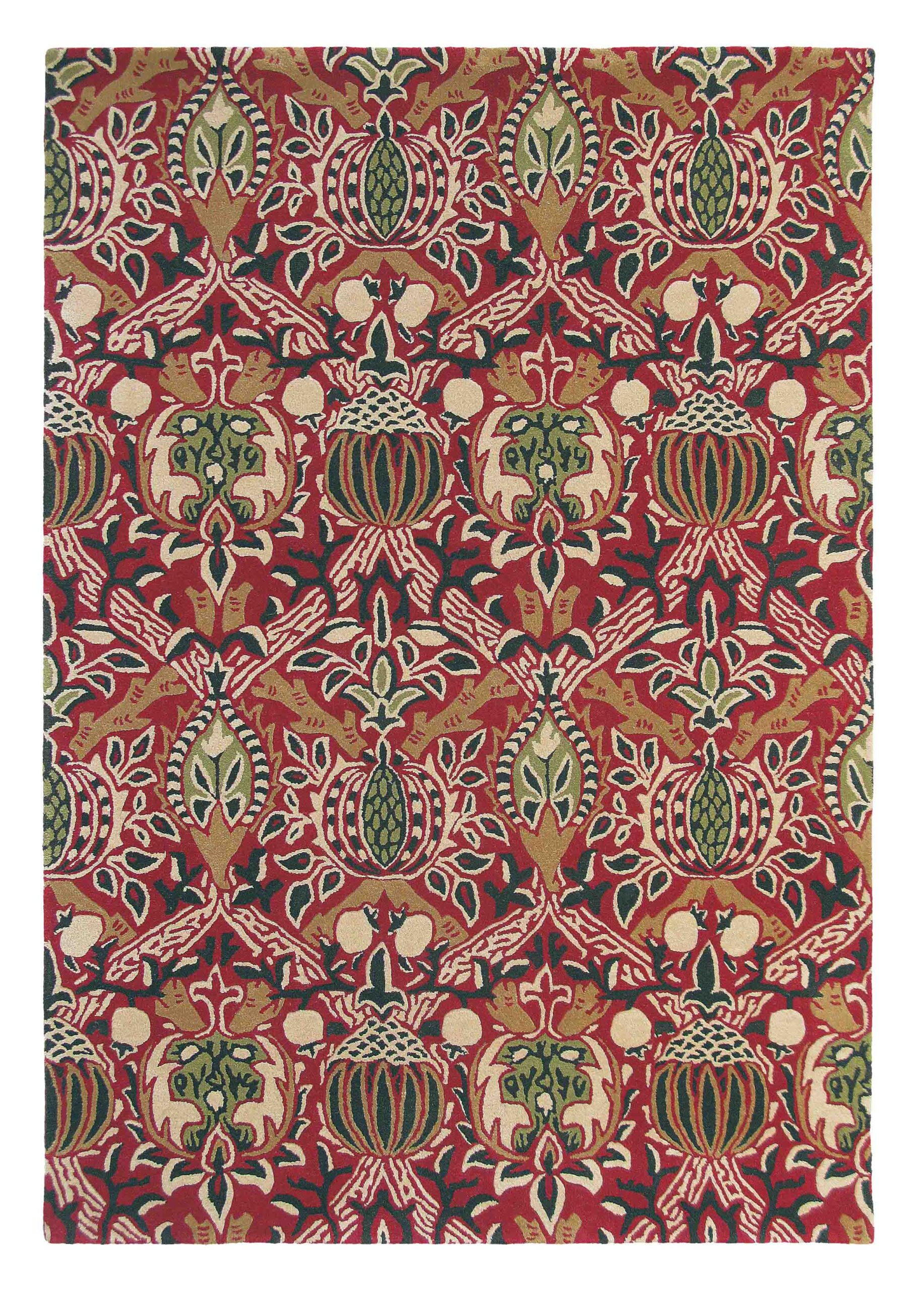 Morris & Co - Granada red/black 27600 - 250x350 cm Vloerkleed