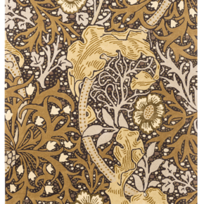 Morris & Co - Seaweed Charcoal Mustard 127006 - 250x350 cm Vloerkleed