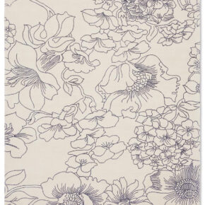 Ted Baker - Linear Floral Blue 162508 - 250x350 cm Vloerkleed
