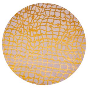 Louis de Poortere - Rond vloerkleed Dedalo Mad Men 9205 Yellow Scarab - 240 rond