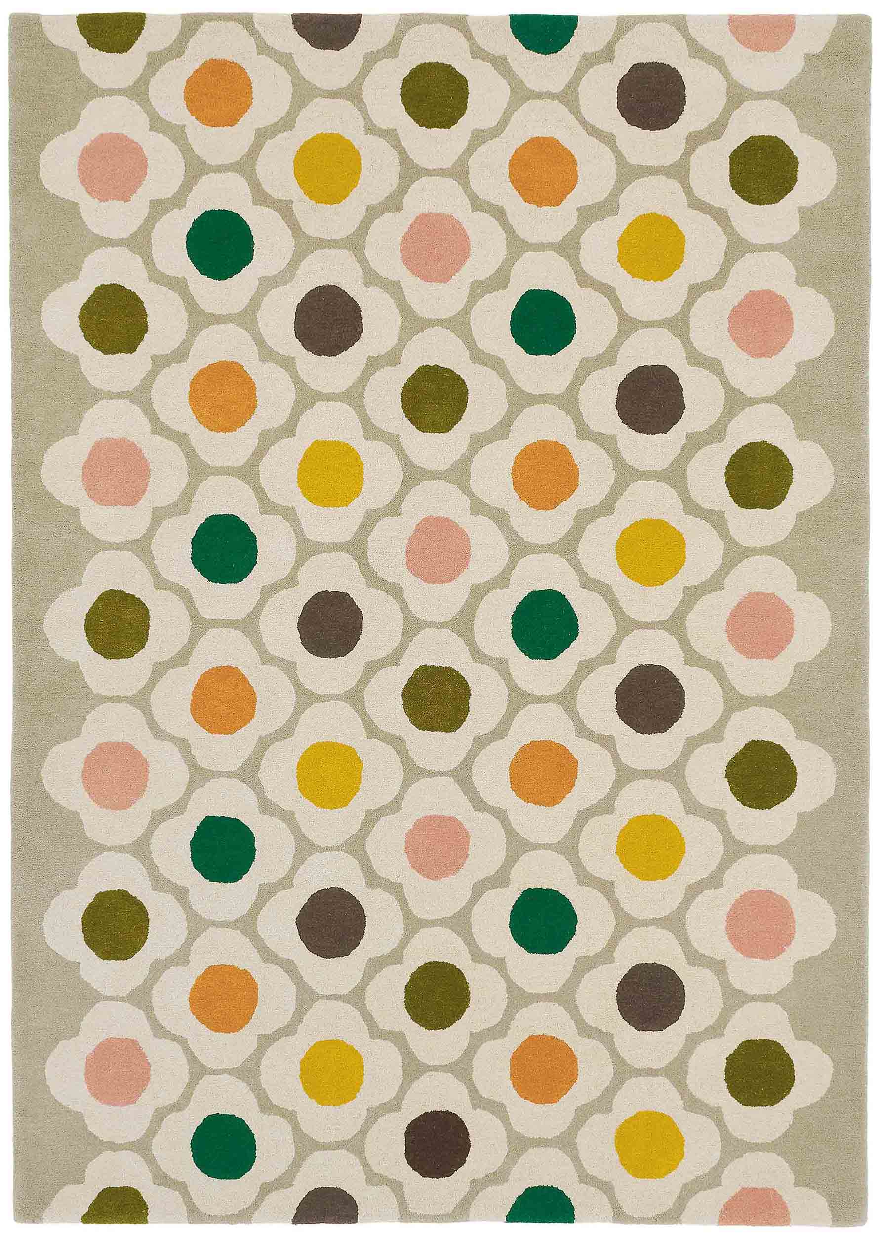 Orla Kiely - Spot Flower Multi 60404 - 250x350 cm Vloerkleed