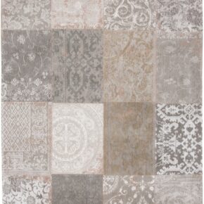 Louis de Poortere - 8982 Vintage Patchwork Ghent Beige - 80x150 cm Vloerkleed