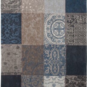 Louis de Poortere - 8108 Vintage Multi Blue Denim - 80x150 cm Vloerkleed