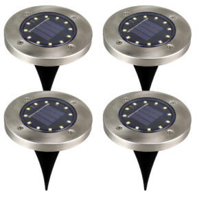 4x Solar grondspot Impuls LED Voordeelset