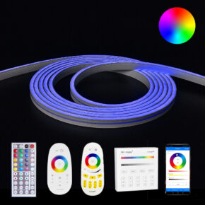 5 meter RGB Neon LED flex Midi Recht - complete set neon verlichting