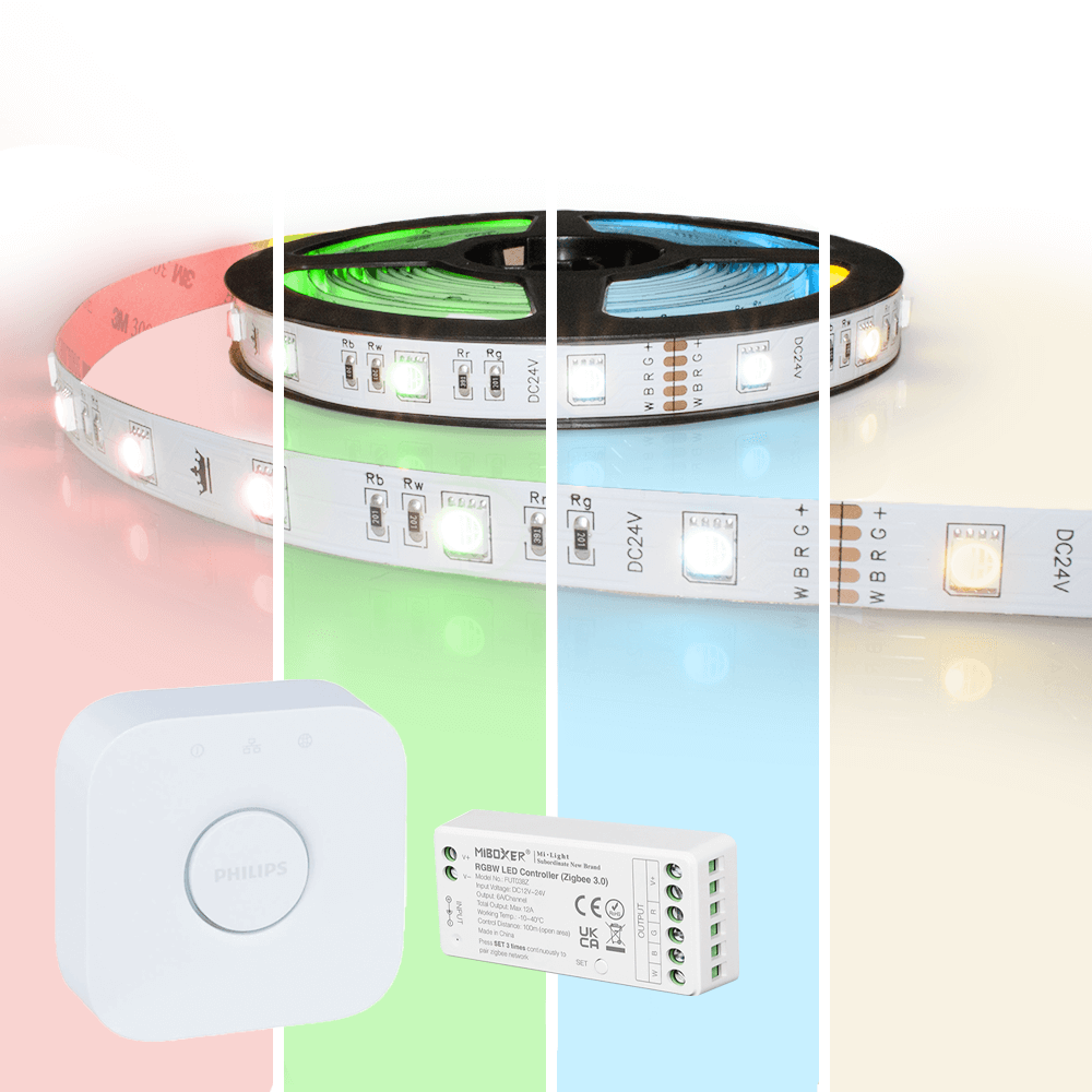 5 meter RGBW strip Zigbee - starterset