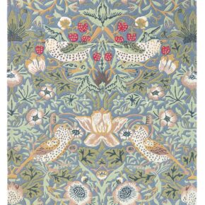 Morris & Co - Strawberry Thief slate 27718 - 250x350 cm Vloerkleed