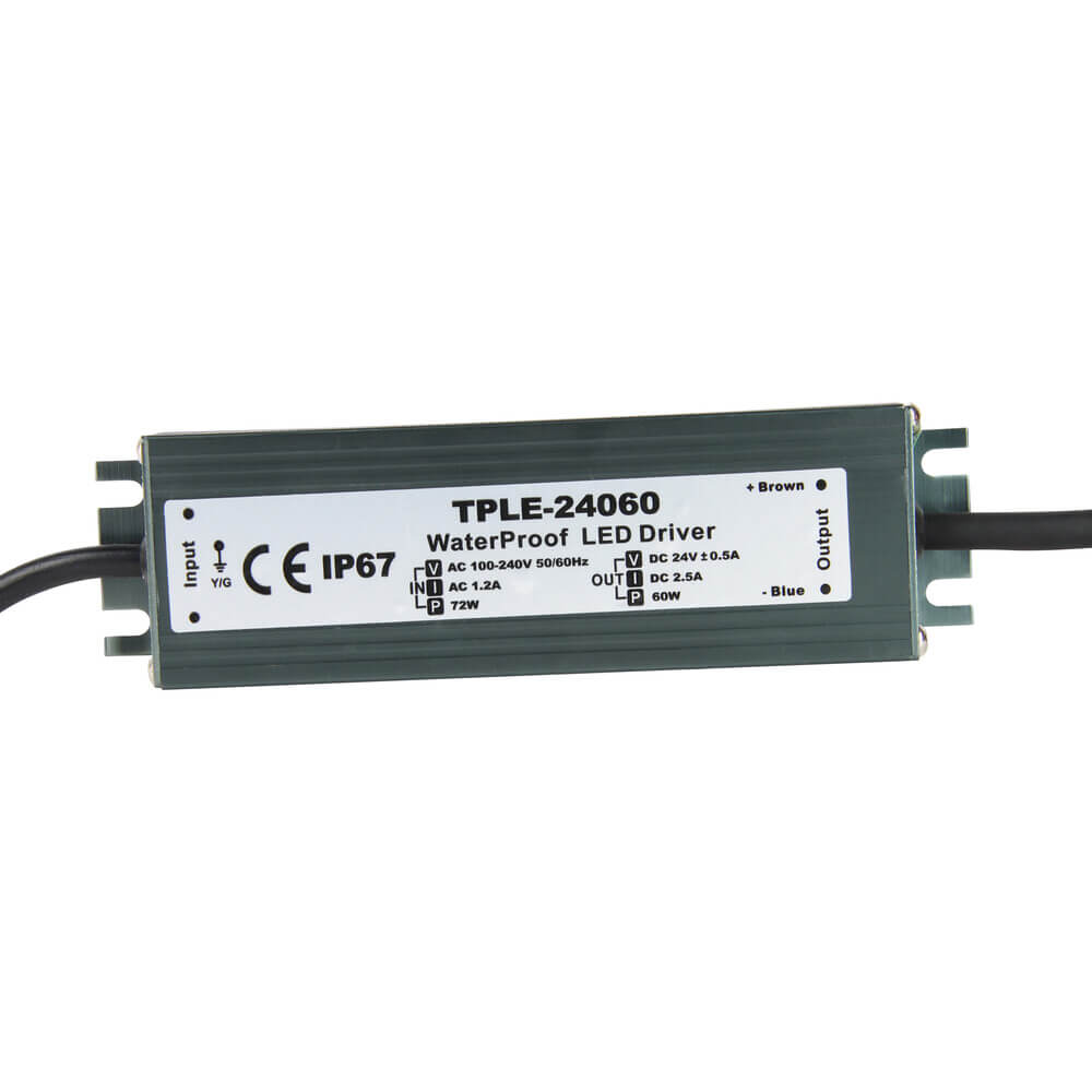 60 Watt - 24V / 2,5A waterdichte adapter voor Zigbee buitenverlichting