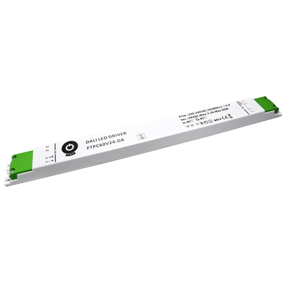 60W - 24V Professionele compacte dimbare led driver voor dali dimmer