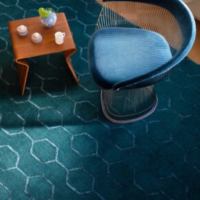Wedgwood - Wedgewood Gio Teal 039107 - 250x350 cm Vloerkleed