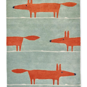 Scion - Mr Fox Mint Poppy 025313 - 90x150 cm Vloerkleed