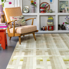 MOMO Rugs Designer Collection - MOMO Rugs Designer Marie-Gon Ministeck Lime Hint - 300x400 cm Vloerkleed
