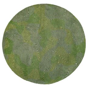 Louis de Poortere - Coral Meditation 9231 Tropical Green Rond - 240 rond Vloerkleed