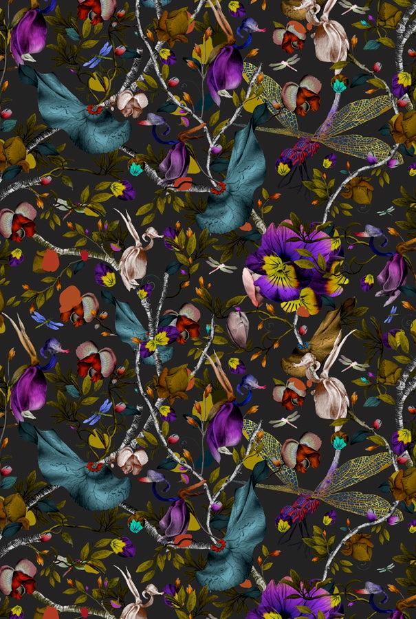 Moooi Carpets - Biophilla Dark Slate - 350 rond Vloerkleed