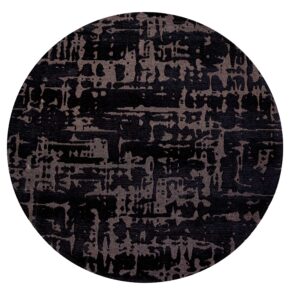 Louis de Poortere - Rond vloerkleed Baobab Structures 9200 Black water - 240 rond