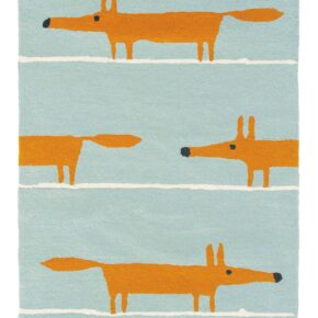 Scion - Mr Fox Aqua 25308 - 090x150 cm Vloerkleed