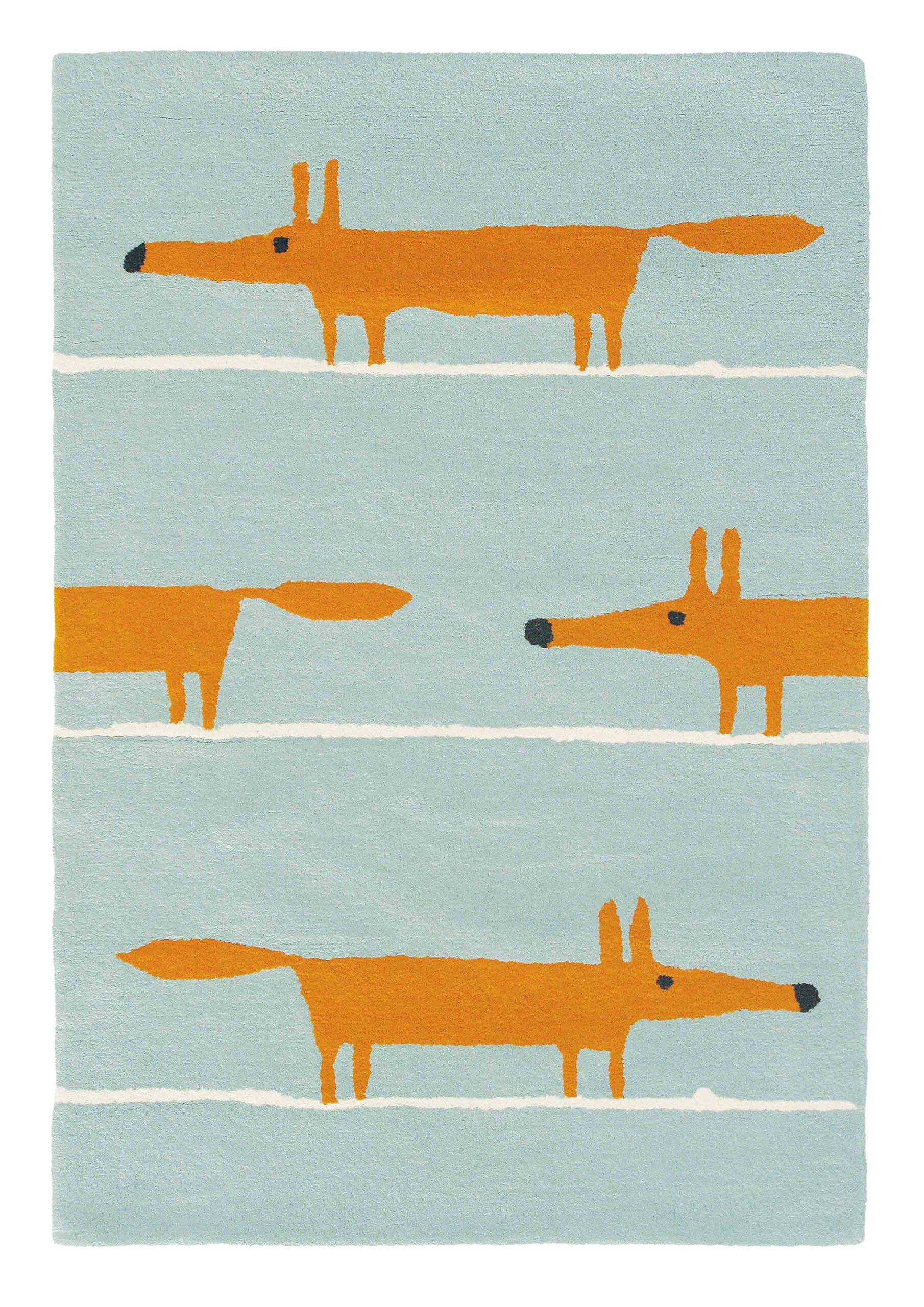 Scion - Mr Fox Aqua 25308 - 090x150 cm Vloerkleed
