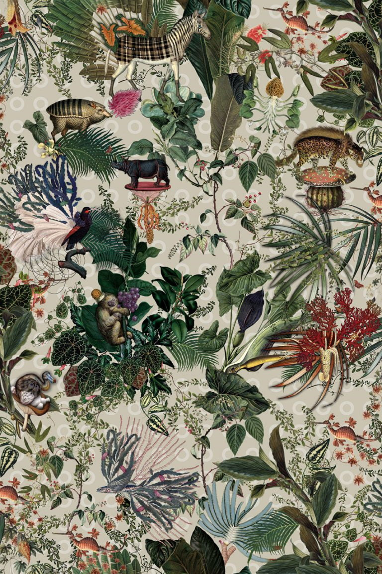 Moooi Carpets - Menegerie of Extinct Animals Ivory - 350 rond Vloerkleed