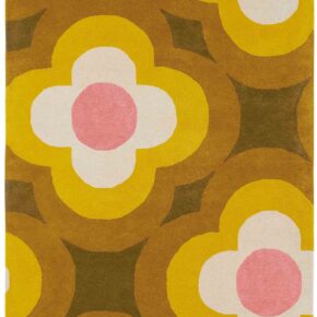Orla Kiely - Pulse Yellow 60306 - 250x350 cm Vloerkleed