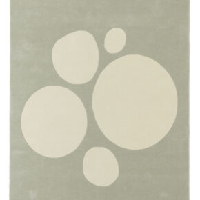 Rebellenclub - Abstract en verfijnd Bubbles Eucalyptus - 200x300 cm Vloerkleed