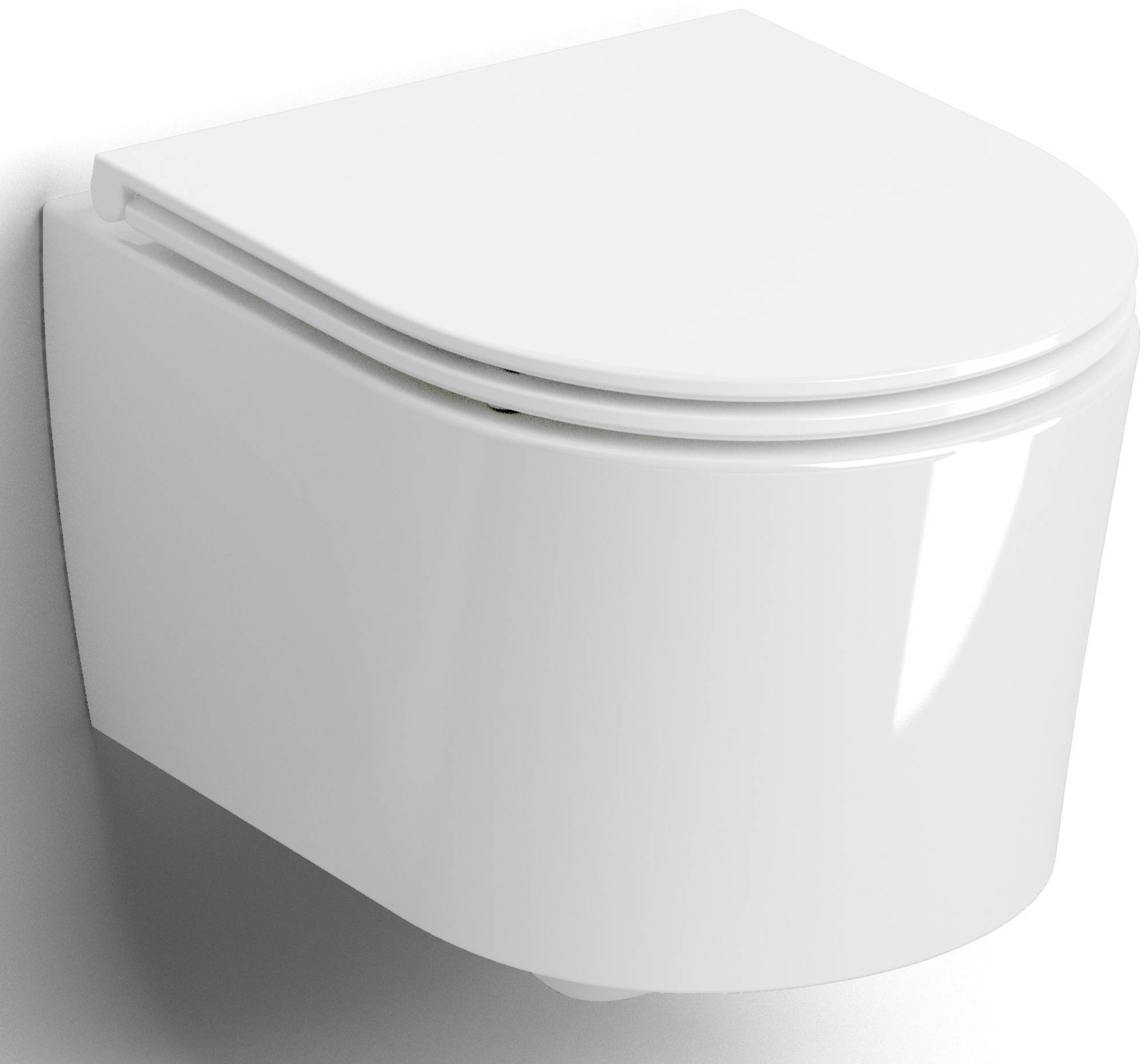 Clou InBe compact hangtoilet en quickrelease toiletbril met softclose Wit