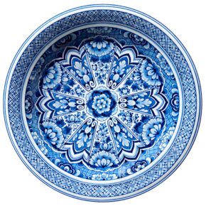 Moooi Carpets - Delft Blue Plate - 350 rond Vloerkleed