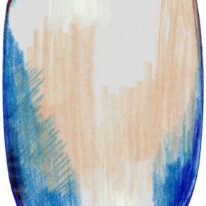 Moooi Carpets - Scribble Blue Grey Beige - 200x300 cm Rond Vloerkleed
