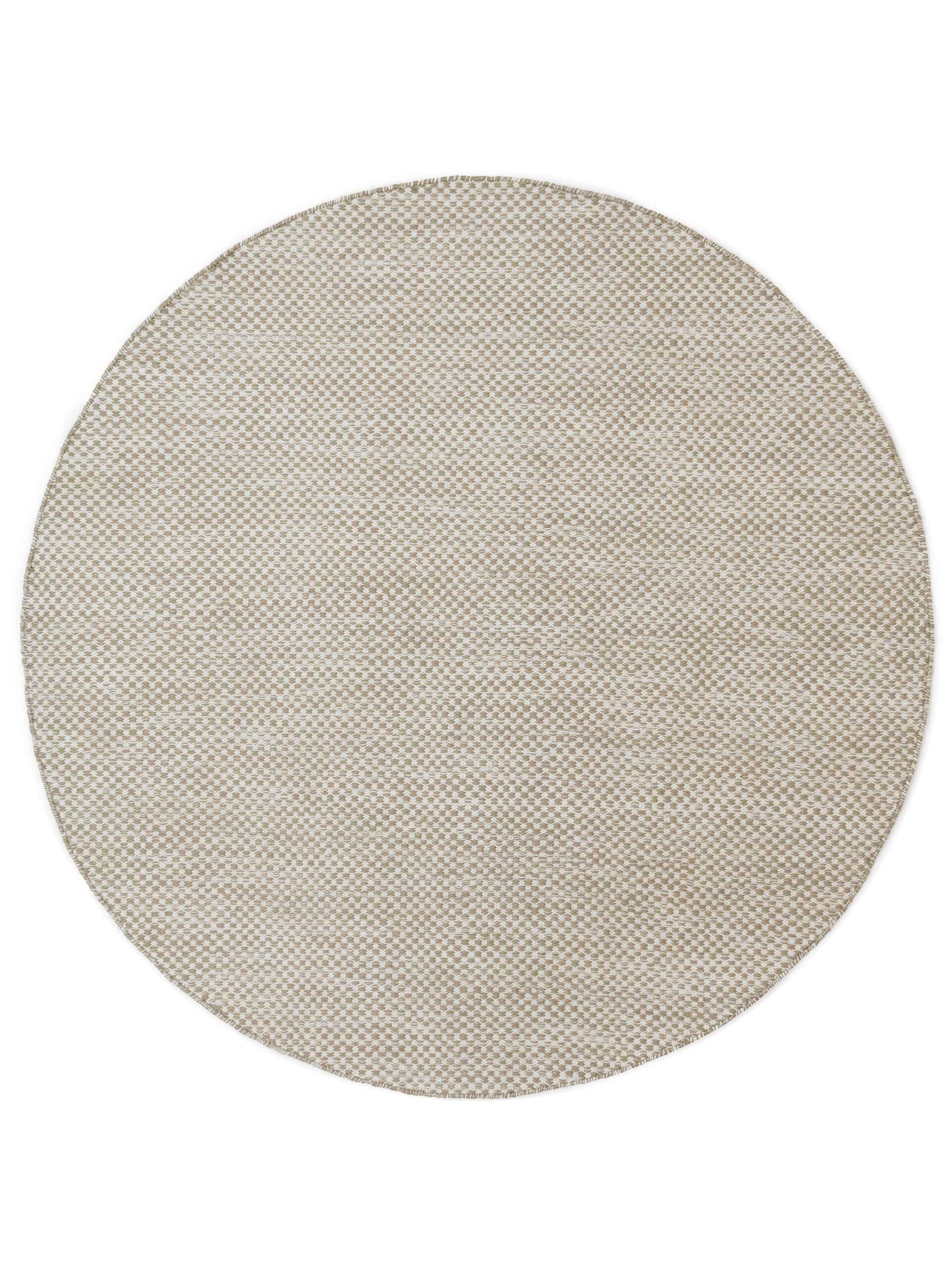 MOMO Rugs - Vaasa Camel White Rond - 200 rond Vloerkleed