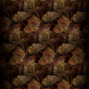 Moooi Carpets - Ginko Leaf Rust - 350 rond Vloerkleed