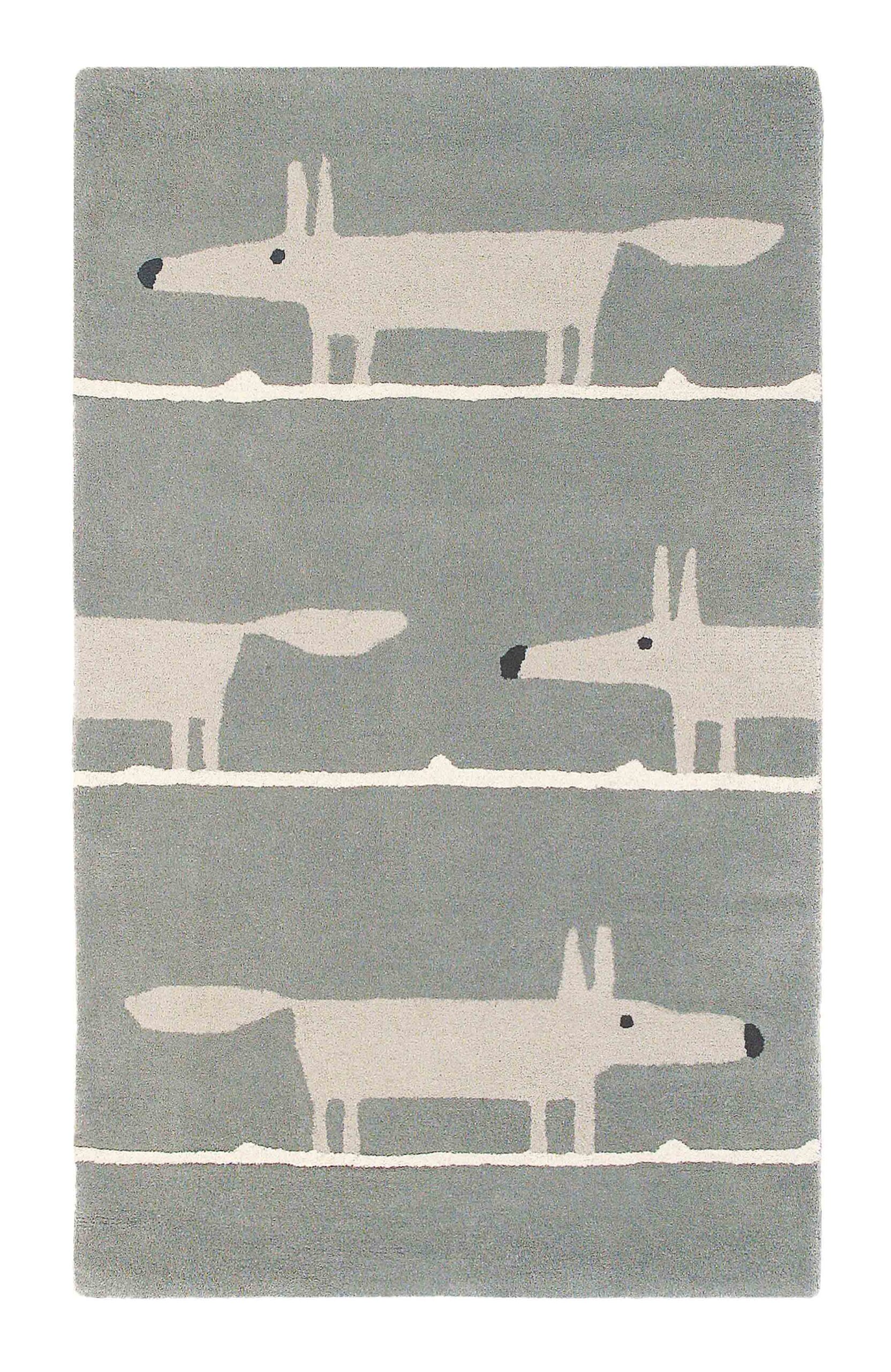 Scion - Mr Fox Silver 25304 - 090x150 cm Vloerkleed