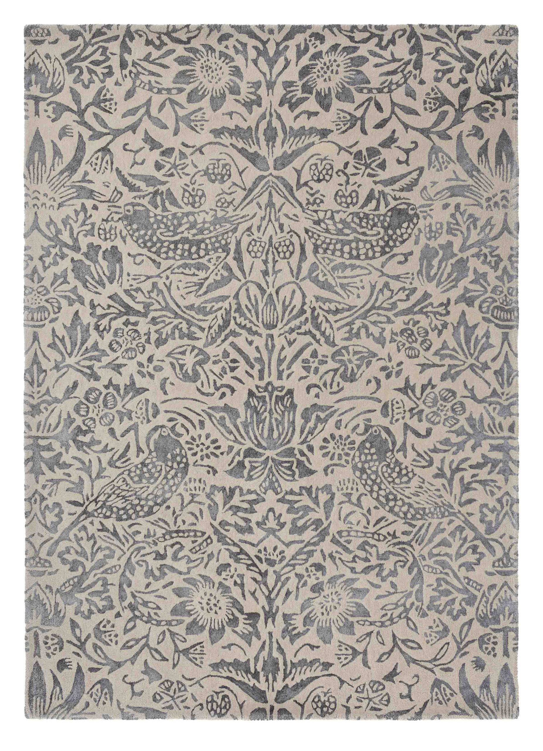 Morris & Co - Pure Strawberry Thief ink 28105 - 250x350 cm Vloerkleed
