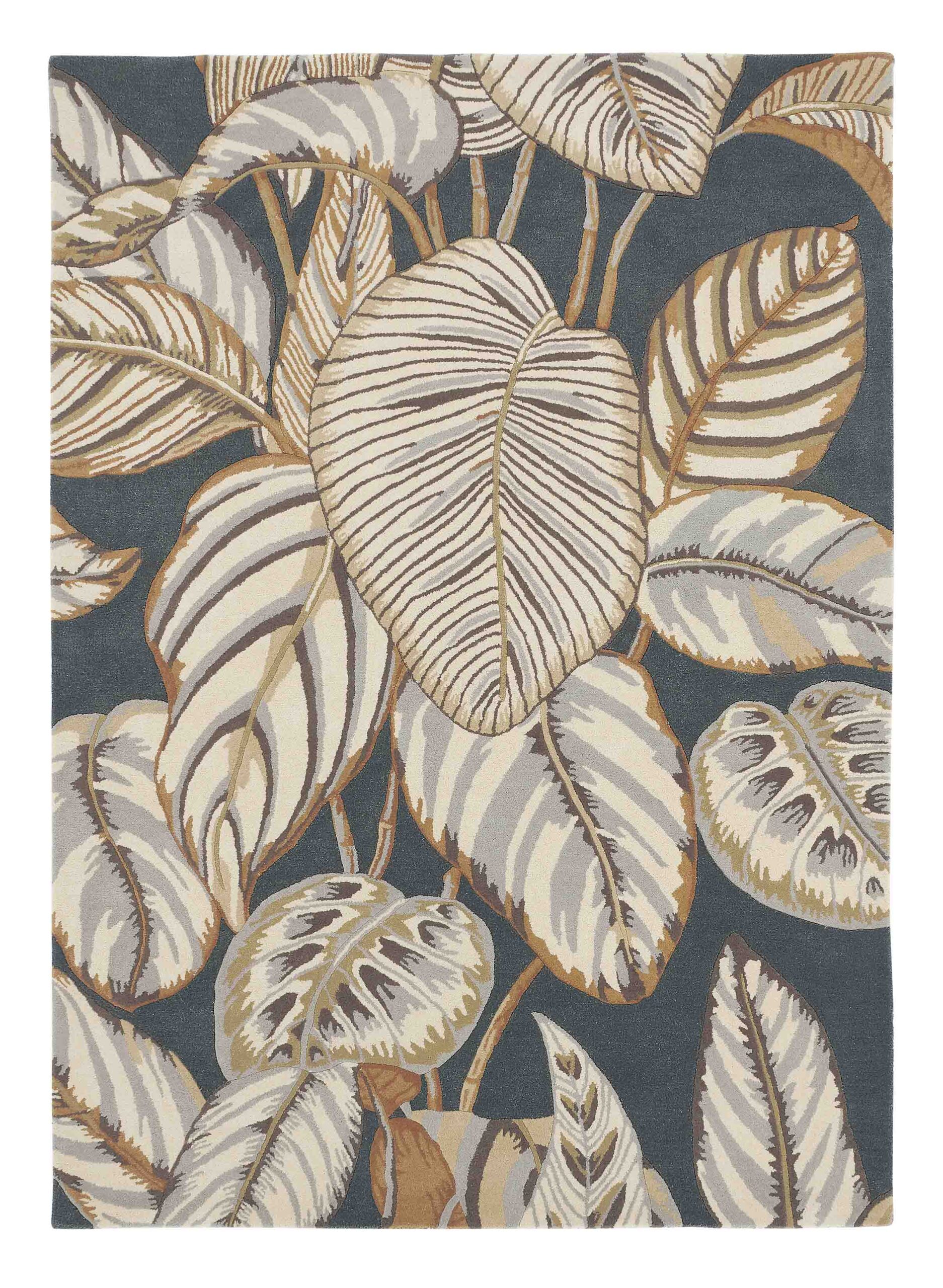 Sanderson - Calathea Charcoal 50805 - 250x350 cm Vloerkleed