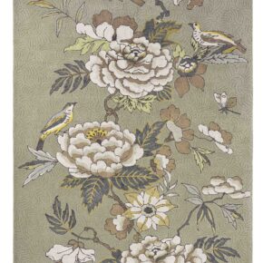 Wedgwood - Laagpolig vloerkleed Paeonia Taupe 37904 - 120x180 cm